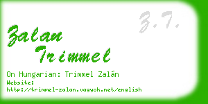 zalan trimmel business card